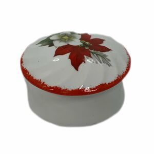 Spode Royal Worcester Christmas Trinket Box Cottagecore Holiday Vintage